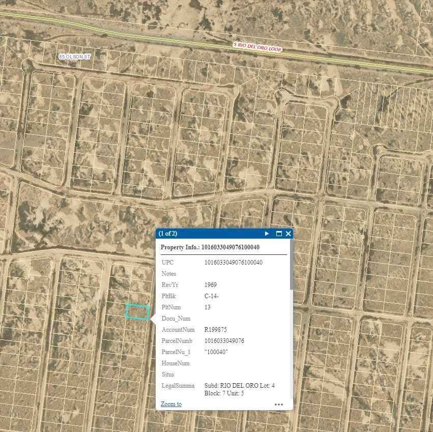 Rio Del Oro Lot 4 Block 7  