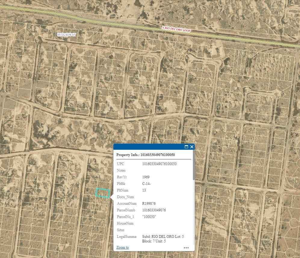 Rio Del Oro Lot 5 Block 7  