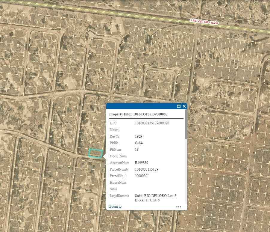 Rio Del Oro Lot 8 Block 11  