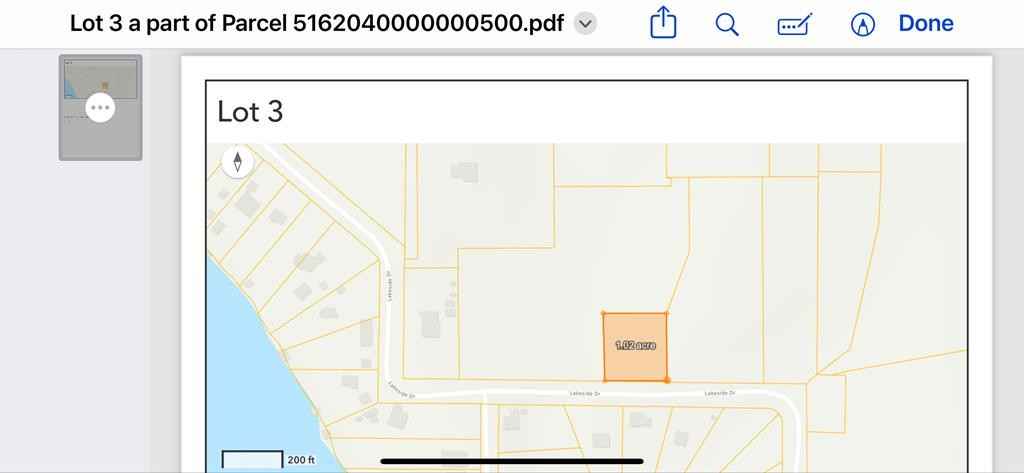 Lot 3 Lot 3 of parcel ending Unit 500 Lakeside Dr  