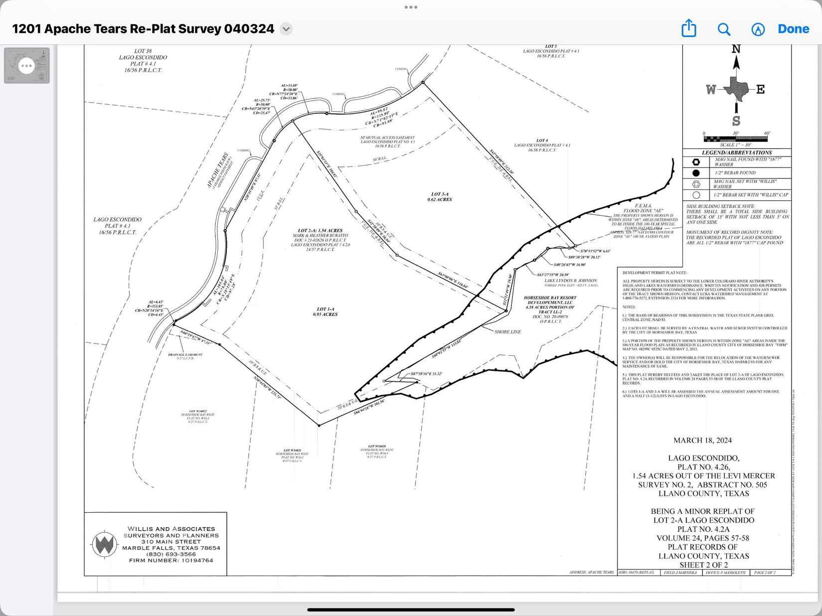1201 Apache Tears Lago Esc Lot 2-A  