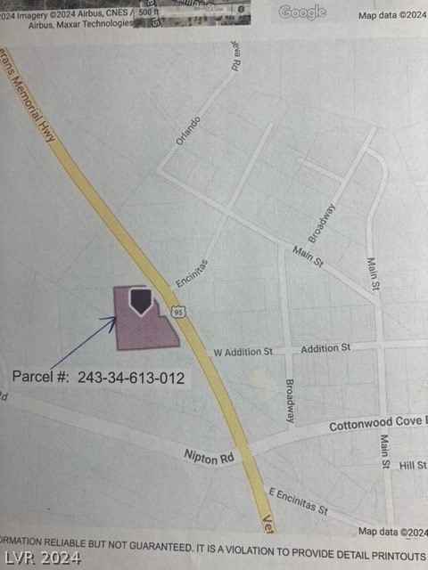 Highway 95 Near Highway 95 Cottonwood Cv Rd  