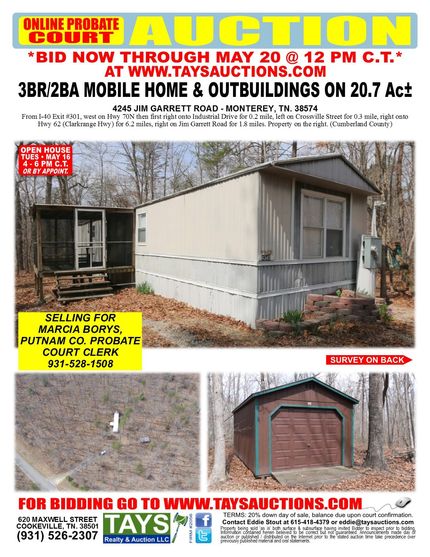 Farm and Ranch in Cumberland County, Tennessee