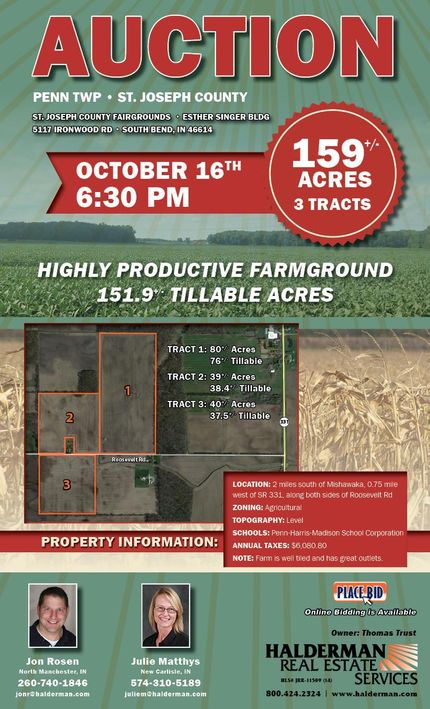 Land in St Joseph County, Indiana