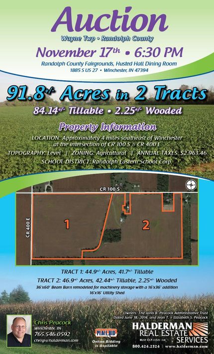 Farm and Ranch in Randolph County, Indiana