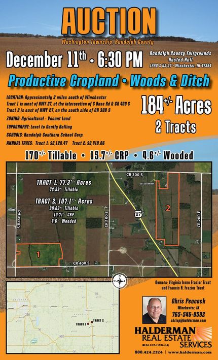 Farm and Ranch in Randolph County, Indiana