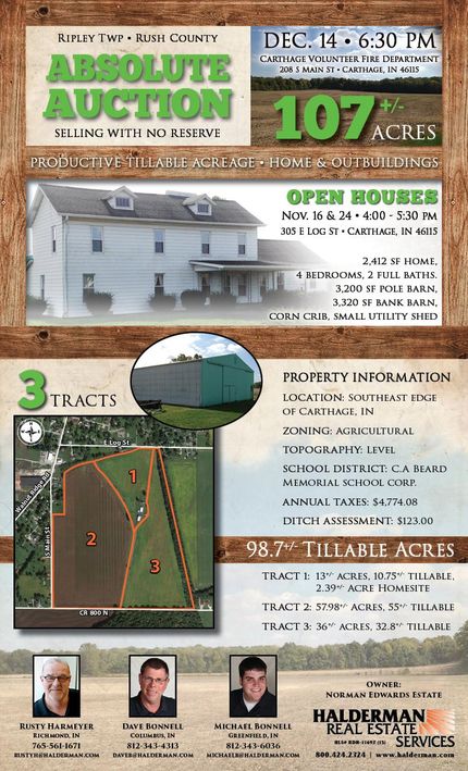 Undeveloped Land in Rush County, Indiana