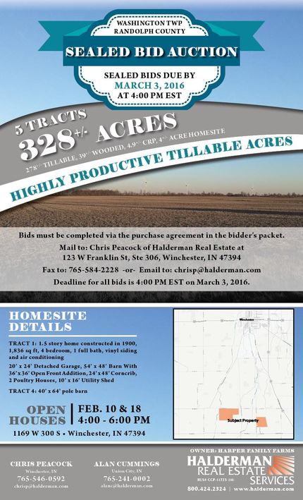 Farm and Ranch in Randolph County, Indiana