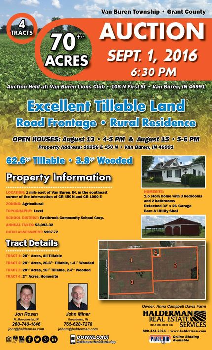 Farm and Ranch in Grant County, Indiana