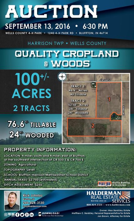 Farm and Ranch in Wells County, Indiana