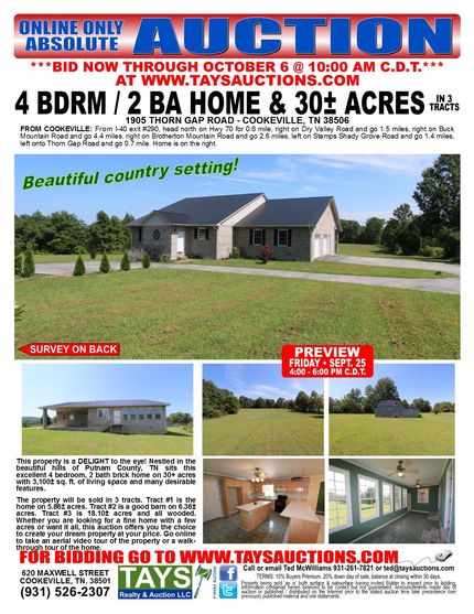 Farm and Ranch in Putnam County, Tennessee