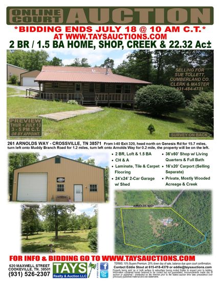 Farm and Ranch in Cumberland County, Tennessee