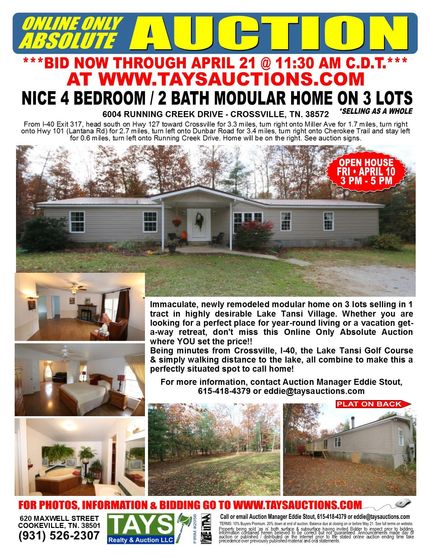 Farm and Ranch in Cumberland County, Tennessee