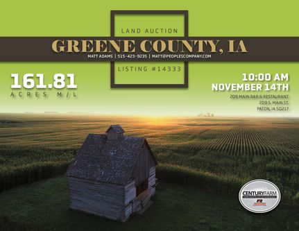 Farm and Ranch in Greene County, Iowa