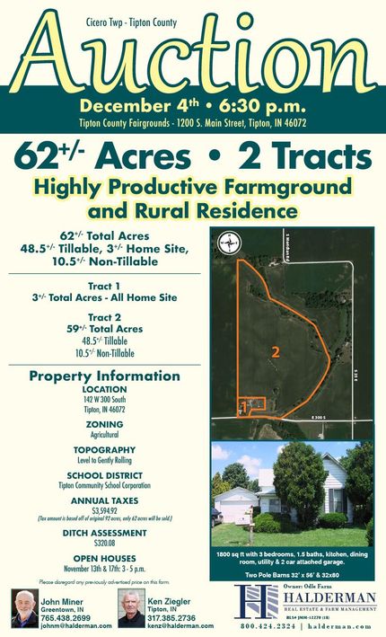 Farm and Ranch in Tipton County, Indiana