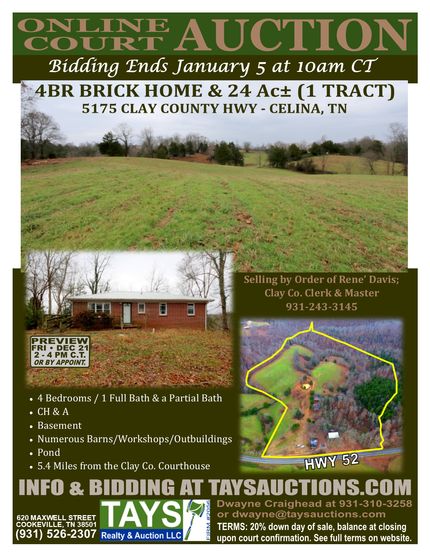 Farm and Ranch in Clay County, Tennessee