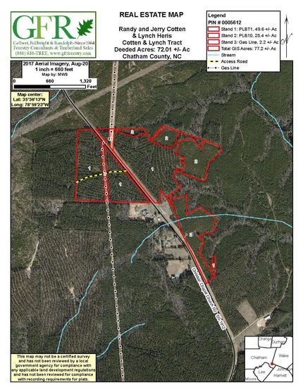 Timberland Property in Chatham County, North Carolina