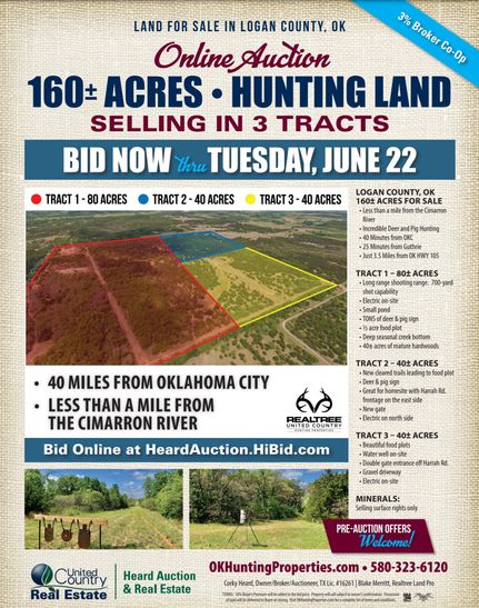 Hunting Property in Logan County, Oklahoma