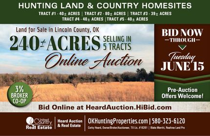Land in Lincoln County, Oklahoma