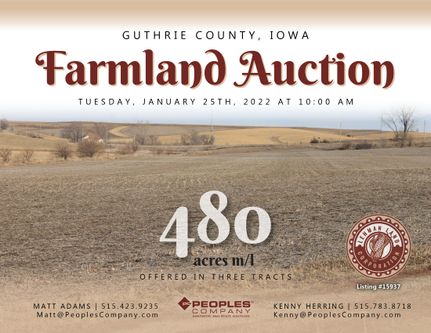 Farm and Ranch in Guthrie County, Iowa