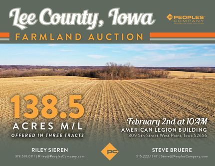 Land in Lee County, Iowa