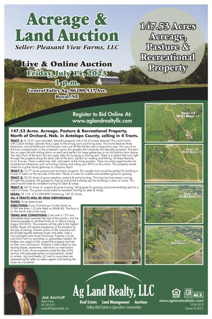 Farm and Ranch in Antelope County, Nebraska