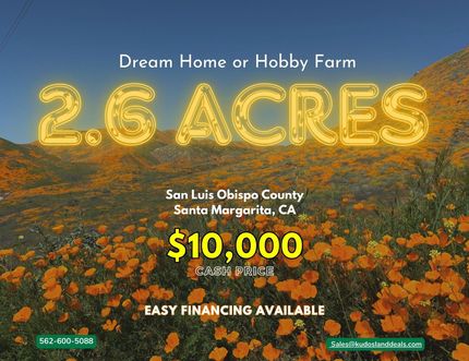 Undeveloped Land in San Luis Obispo County, California