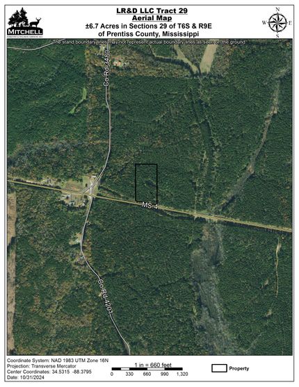 Land for sale in Prentiss County, Mississippi