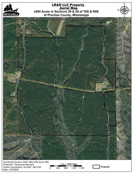 Land for sale in Prentiss County, Mississippi