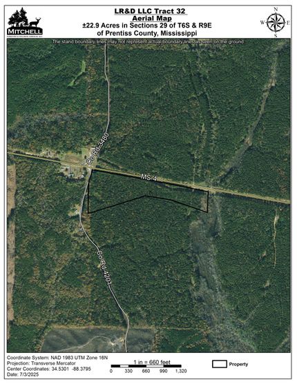 Land for sale in Prentiss County, Mississippi