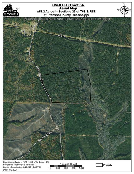 Undeveloped Land for sale in Prentiss County, Mississippi