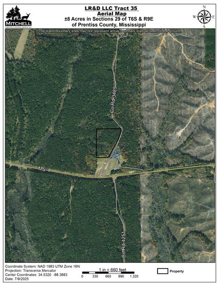 Land for sale in Prentiss County, Mississippi