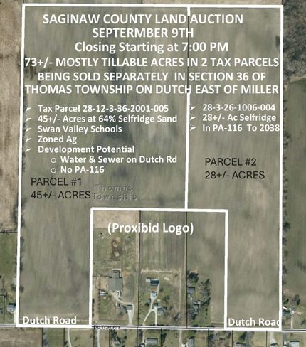 Farm and Ranch for sale in Saginaw County, Michigan