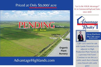 Farm and Ranch for sale in Highlands County, Florida