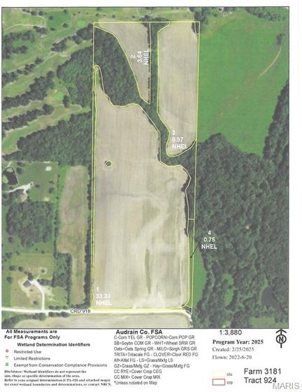 Land for sale in Audrain County, Missouri