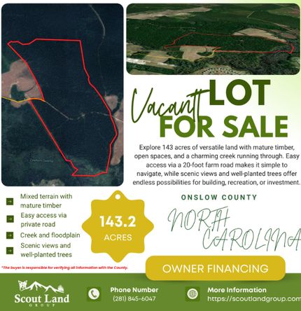 Hunting Property for sale in Onslow County, North Carolina