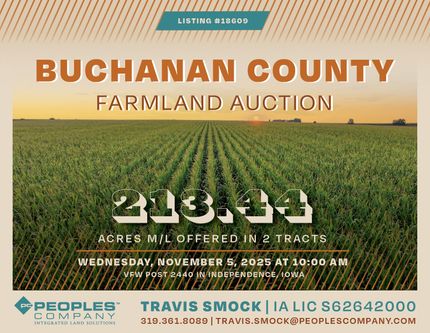 Land for sale in Buchanan County, Iowa