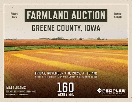 Land for sale in Greene County, Iowa