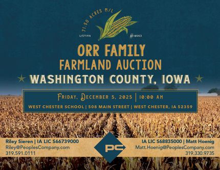 Land for sale in Washington County, Iowa