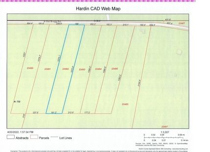 Undeveloped Land for sale in Hardin County, Texas