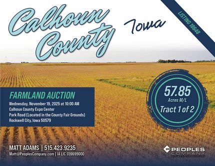 Land for sale in Calhoun County, Iowa