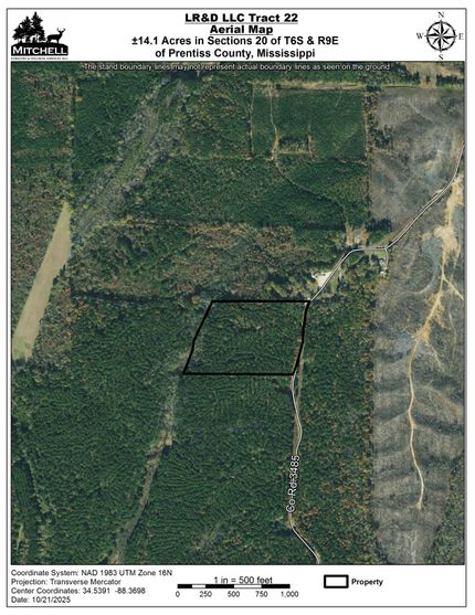 Land for sale in Prentiss County, Mississippi