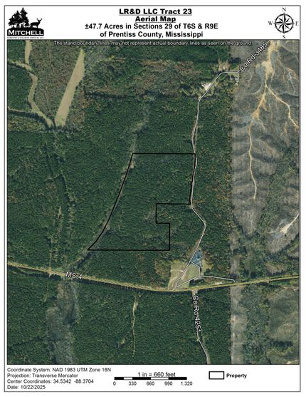 Land for sale in Prentiss County, Mississippi