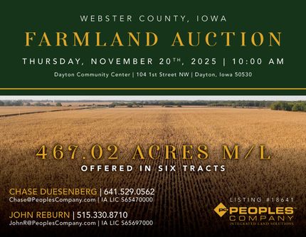 Land for sale in Webster County, Iowa