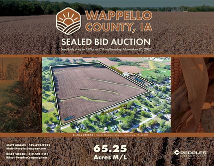 Land for sale in Wapello County, Iowa