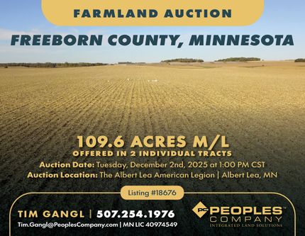 Farm and Ranch for sale in Freeborn County, Minnesota