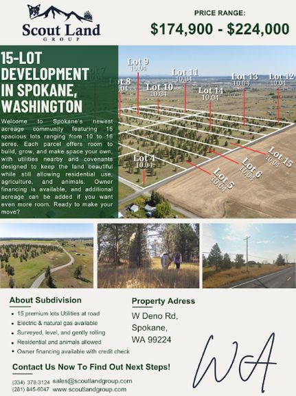 Land for sale in Spokane County, Washington
