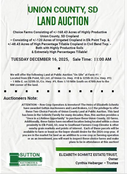Farm and Ranch for sale in Union County, South Dakota