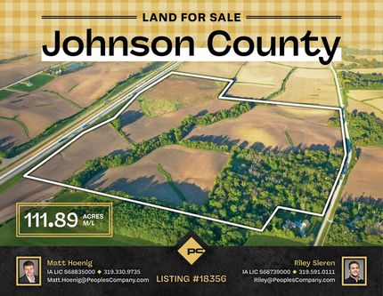 Undeveloped Land for sale in Johnson County, Iowa