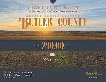 Land for sale in Butler County, Iowa